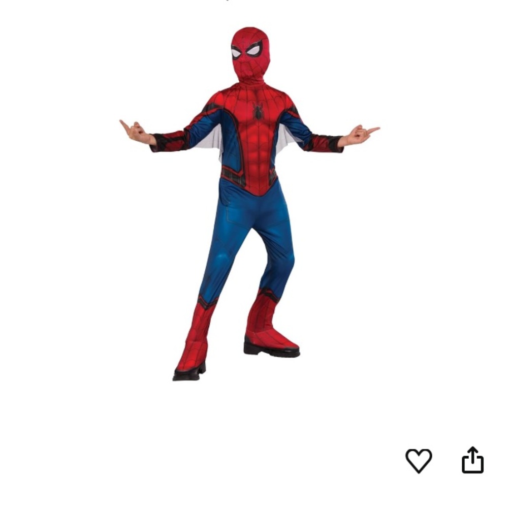 Rubies Spiderman Superhero Kids Costume - youth size large. Two piece.